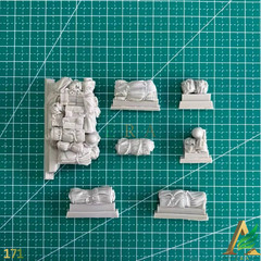 1/35 M3A1 Stuart Tank Stowage Resin Kit Accessory Set (NO TANK) Unassembled Toys