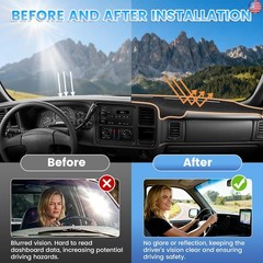 KUST Black Dash Cover Compatible with Chevy Chevrolet Silverado/GMC Sierra 1500