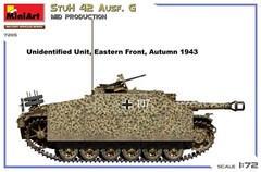 MiniArt 1/72 StuH 42 Ausf G Mid-Production Model Kit Made in Ukraine