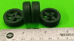 1/24 1984 Porsche 911 Carrera 3.2 Coupe Fuchs Rims Wheels Rubber Tire Staggered