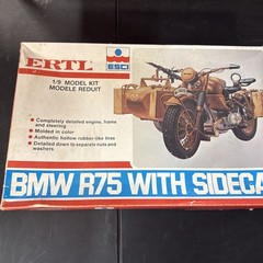 1/9 Esci BMW R75 Motorcycle w/ Sidecar #7001 Complete w/ Decals & Sealed Bags