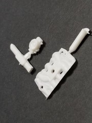 72 Chevy Vega INTAKE MANIFOLD & CARBURETOR for 350 V8 from MPC 1:25 Model Kit