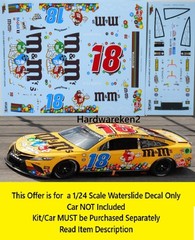 NASCAR DECAL #18 M&M’s 2022 TOYOTA CAMRY KYLE BUSCH DARLINGTON 1/24 JWTBM