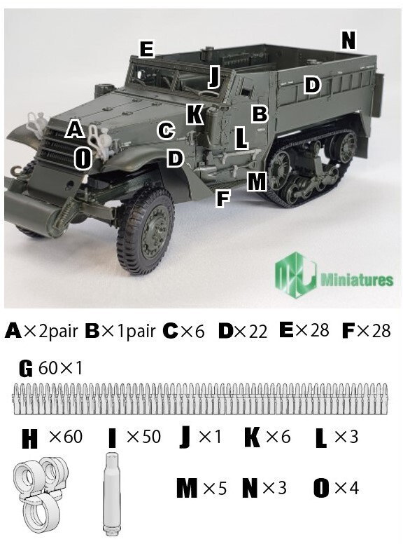 MJ Miniatures MJEZ35033 1/35 M3/M16 Half-Track Detail Up #2