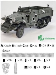 MJ Miniatures MJEZ35033 1/35 M3/M16 Half-Track Detail Up #2