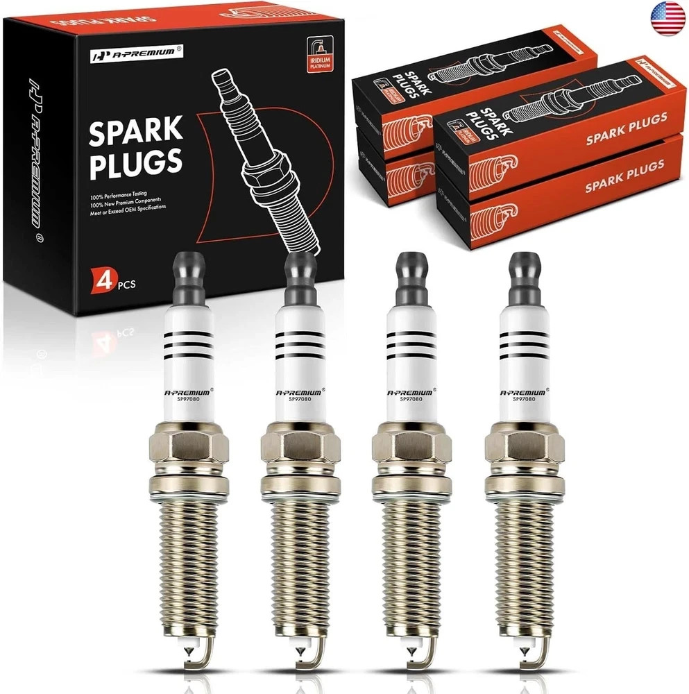 A-Premium Iridium Platinum Spark Plugs Compatible with Hyundai Elantra
