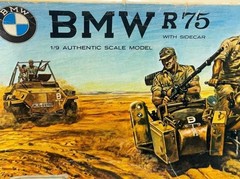 ESCI MOTORCYCLE BMW R / 75 W SIDECAR SCALE 1/9TH MODEL KIT BOX `86′ APEX SPIELWA