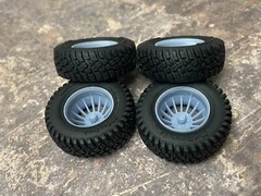 1/24 Scale: 18-Inch “Off-Road Western Cyclone” Wheels W/ Mud Tires;Jeep, Resin
