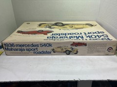 1/16 ENTEX #8501 1936 MERCEDES 540K MAHARAJA ROADSTER YELLOW UNBUILT MODEL KIT