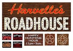 1:18 scale model Supernatural Harvelle’s Roadhouse signs