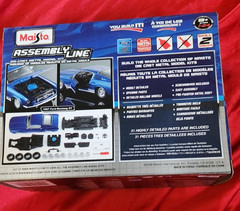 Maisto 1967 Ford Mustang GT Assembly Line Die Cast Metal Model Car Kit Blue New