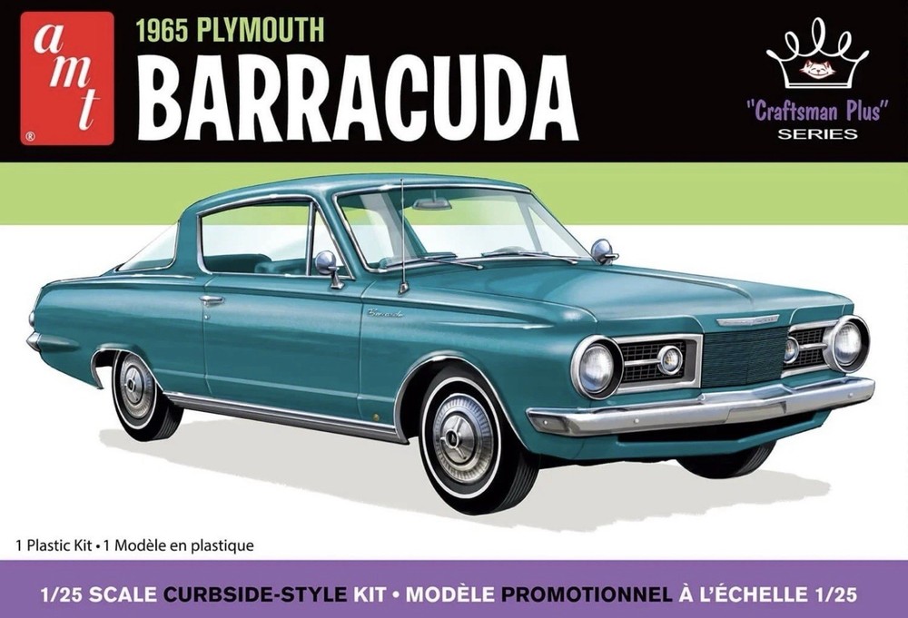 SKILL 2 MODEL KIT 1965 PLYMOUTH BARRACUDA 1/25 SCALE CAR BY AMT AMT1431 New
