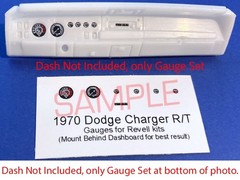 1970 DODGE CHARGER R/T GAUGE FACES for 1/25 REVELL kits—PLEASE READ DESCRIPTION