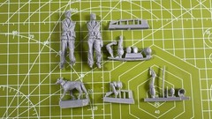 1: 35 Die Casting Resin Model Assembly Kit Model 2-person Grey Model