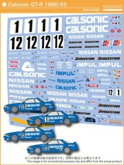 SHUNKO Decal Sheet 1:24 Scale Calsonic Nissan GT-R ’90-’93 # SHK-D499 for Tamiya