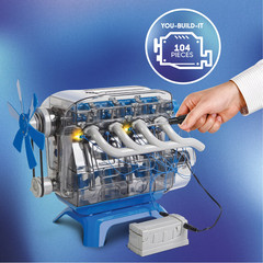 Discovery Mindblown Model Engine Kit for Children Moving Parts LED Lights NEW