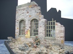 Dioramas Plus DP6 Stone Ruins 1/35 Scale Model Kit + Free 60 pc Boxes Crates Set
