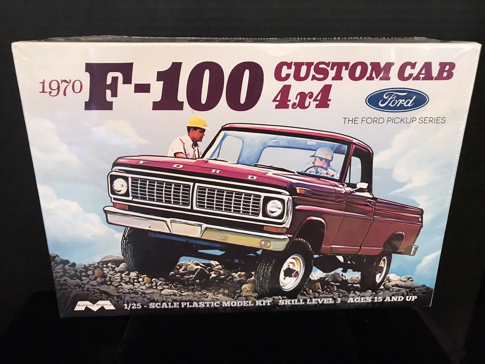 MOEBIUS 1230 1970 FORD F-100 CUSTOM CAB 4×4 PICKUP TRUCK MODEL KIT-NIB-1/25