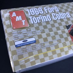 AMT 38145 1969 FORD TORINO COBRA W/NASCAR PARTS 1/25 Model Car Mountain Sealed