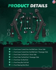 SCITOO 10pcs Front Suspension Kit Lower Control Arm And Ball Joint Outer Inner