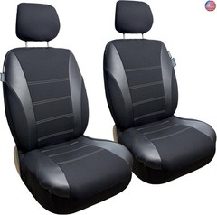 Champlus Car Seat Covers, Carbon Fibre and Durable Breathable Mesh 2 Front