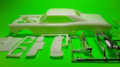 66 1966 Pontiac GTO 1/25 Hood Body Glass Tail Lamp Chrome Bumpers Grill Wipers