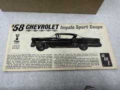 George Barris 1958 Chevrolet Impala AMT 1:25 Model Car Kit 2758 Vintage ~ Trophy