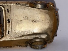 1956 MGA Promo Cigarette Lighter 1/32 Diecast Gold Plated Yamazaki Co Japan