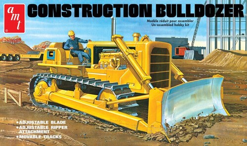 AMT Construction Bulldozer 1/25 Scale Model Kit [New Toy]