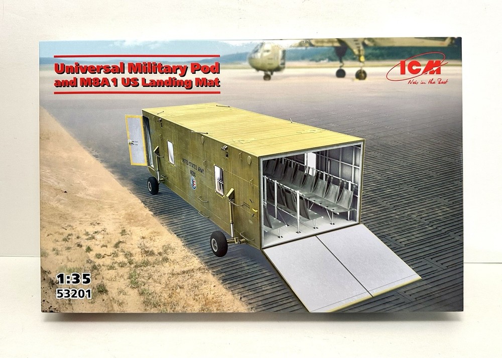 ICM 53201 1/35 Universal Military Pod w/M8A1 US Landing Mat Brand New