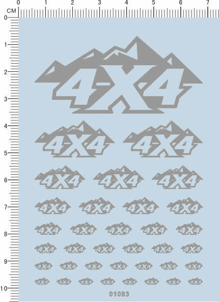 Decals car logo for different scales (silver gray) 01093