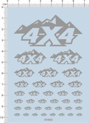 Decals car logo for different scales (silver gray) 01093