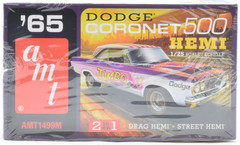 AMT 1965 Dodge Coronet 500 HEMI 2-In-1 Drag Or Street 1:25 Model Car Kit 1499