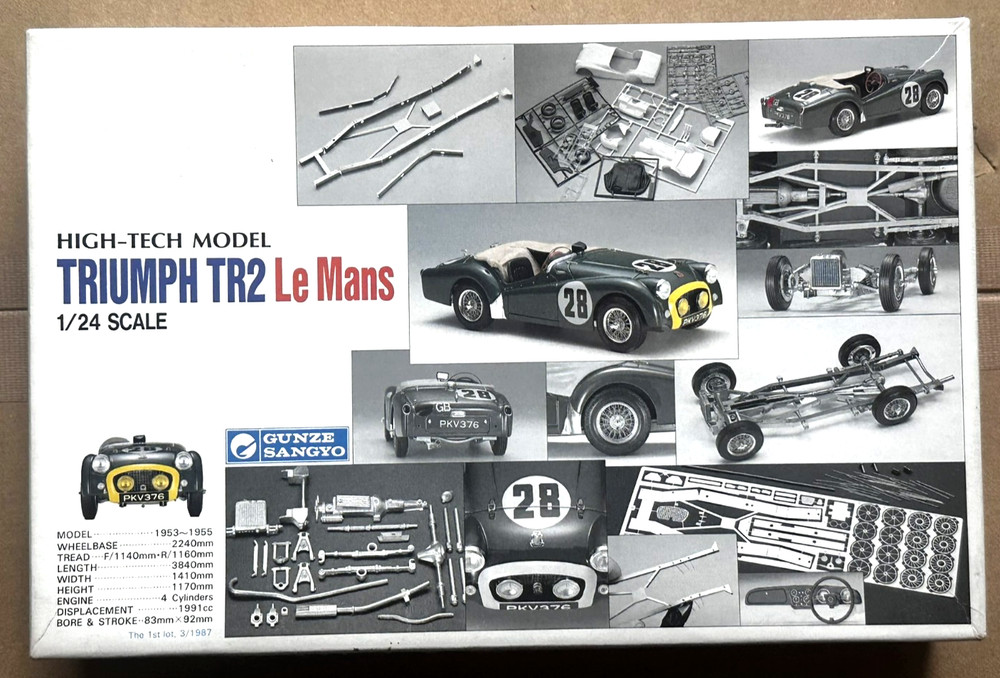 Triumph TR2 Le Mans 1/24 Gunze High-Tech model kit G-515 MINT