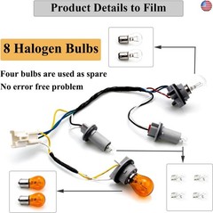 92450-3Q000 92450 3q000 Tail Lamp Holder and Wiring with 8 Halogen Bulbs,