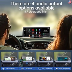 Wireless Portable CarPlay Screen?8.1″ Portable Touchscreen Car Stereo with 2K