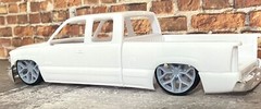 1/24 Resin: 26 Scale-Inch “Chevy Silverado Snowflake” Model Car Wheels/Tires