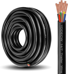 7 Way Trailer Wire – 14/7 Heavy Duty 20FT 100% Pure Copper 7 Wire Trailer Cable
