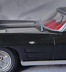 1963 C2 CORVETTE STINGRAY SPLIT WINDOW COUPE PROMO MODEL BLACK 1:25 SCALE
