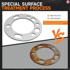 LUJIANI 4 Pack Universal Wheel Spacers, 2/9″ (5.8 mm) Die Cast Replacement