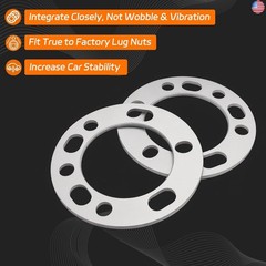 LUJIANI 4 Pack Universal Wheel Spacers, 2/9″ (5.8 mm) Die Cast Replacement