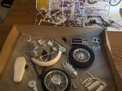 1/8 revell triumph drag bike model kit.