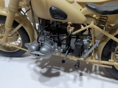 ✨VINTAGE✨ BMW R75 Army Motorcycle with Sidecar 1:16 Scale Model RARE