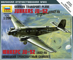 1/200 Snap Fit Junkers Ju 52 Zvezda 6139 Plastic Model kit (Art of Tactic)