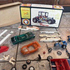VINTAGE LOT MODEL KITS PLASTIC CARS HOT ROD PARTS and built body