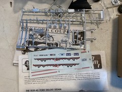 Lot of 5 1/25 Scale Model Kit Cars AMT 940 Ford Coupe Monogram Buick Charger