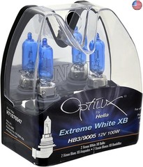 Hella H71070347 Optilux XB Series HB3 9005 Xenon White Halogen Bulbs, 12V,