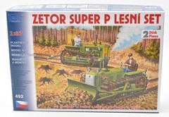 SDV 492 1:87 H0 Tractor Zetor Super P Set 2 Pieces. Plastic model kit. New
