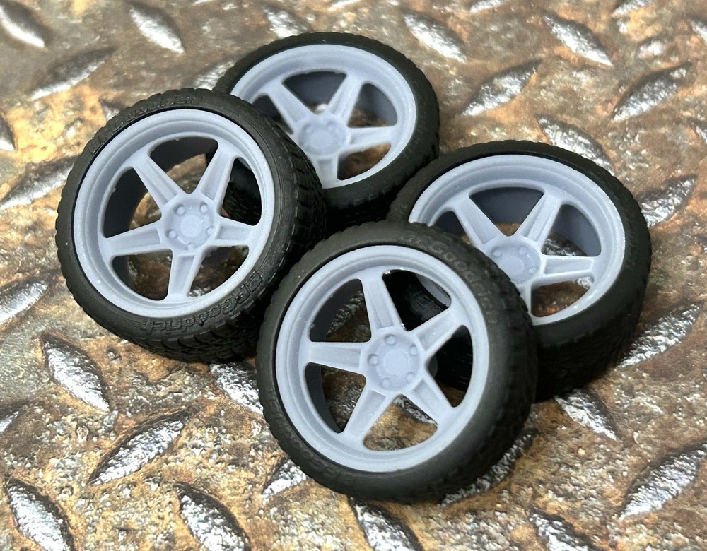 Resin 21/20 Inch: “Dodge Demon” Model car Wheels/Tires 1/24 scale