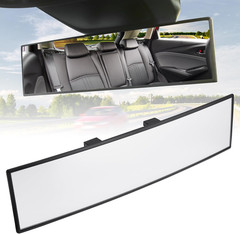 Panoramic Rear View Mirror, 12 Inch Wide Angle Clip on Mirror, Universal Car Int